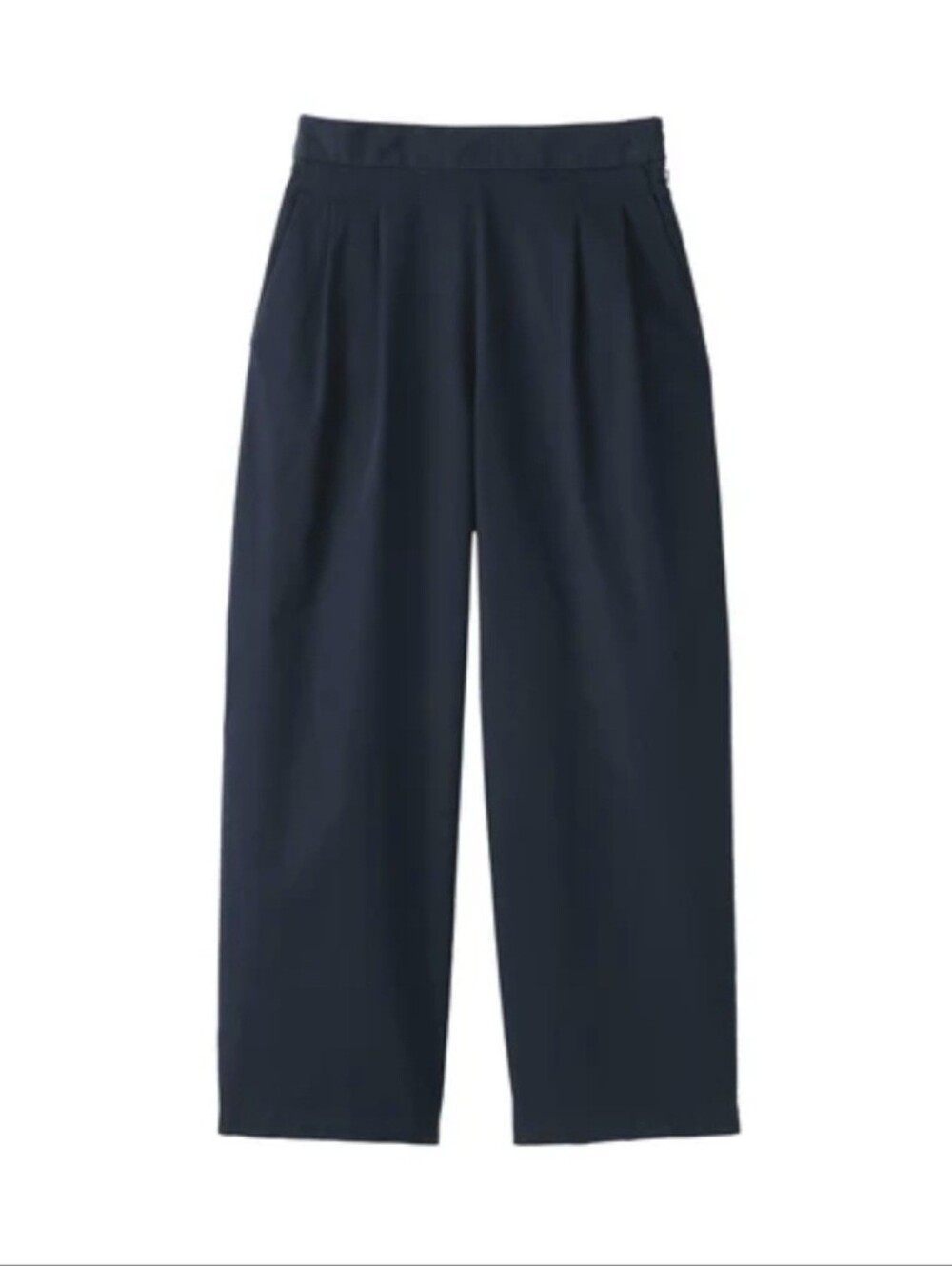 MUJI Cotton Twill Wide Tapered Pants, Small - Picture 2 of 4